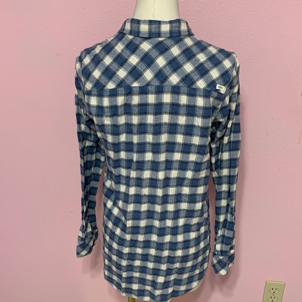 Volcom Blue and White Plaid Button-Up Shirt - Picture 5 of 9